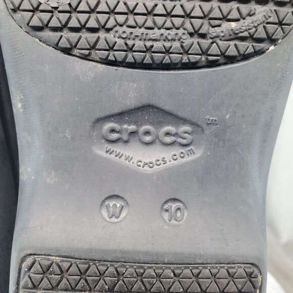 Crocs Shoes Womens Size 10 Black Synthetic Rose Neria Pro II Dual Comfort Clogs - Picture 8 of 12